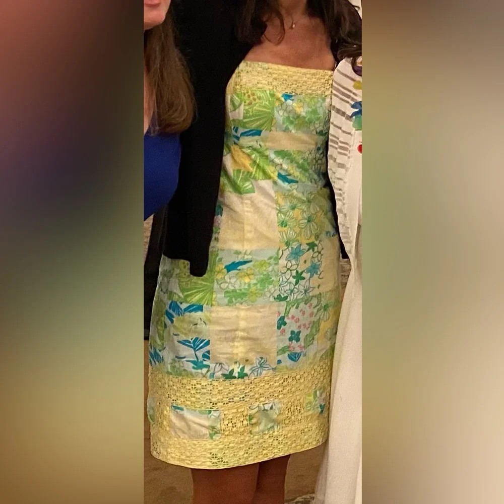 2009 Lilly Pulitzer Bowen Multi Gator Strapless Dress Style 74797 Size 4 - Picture 9 of 9